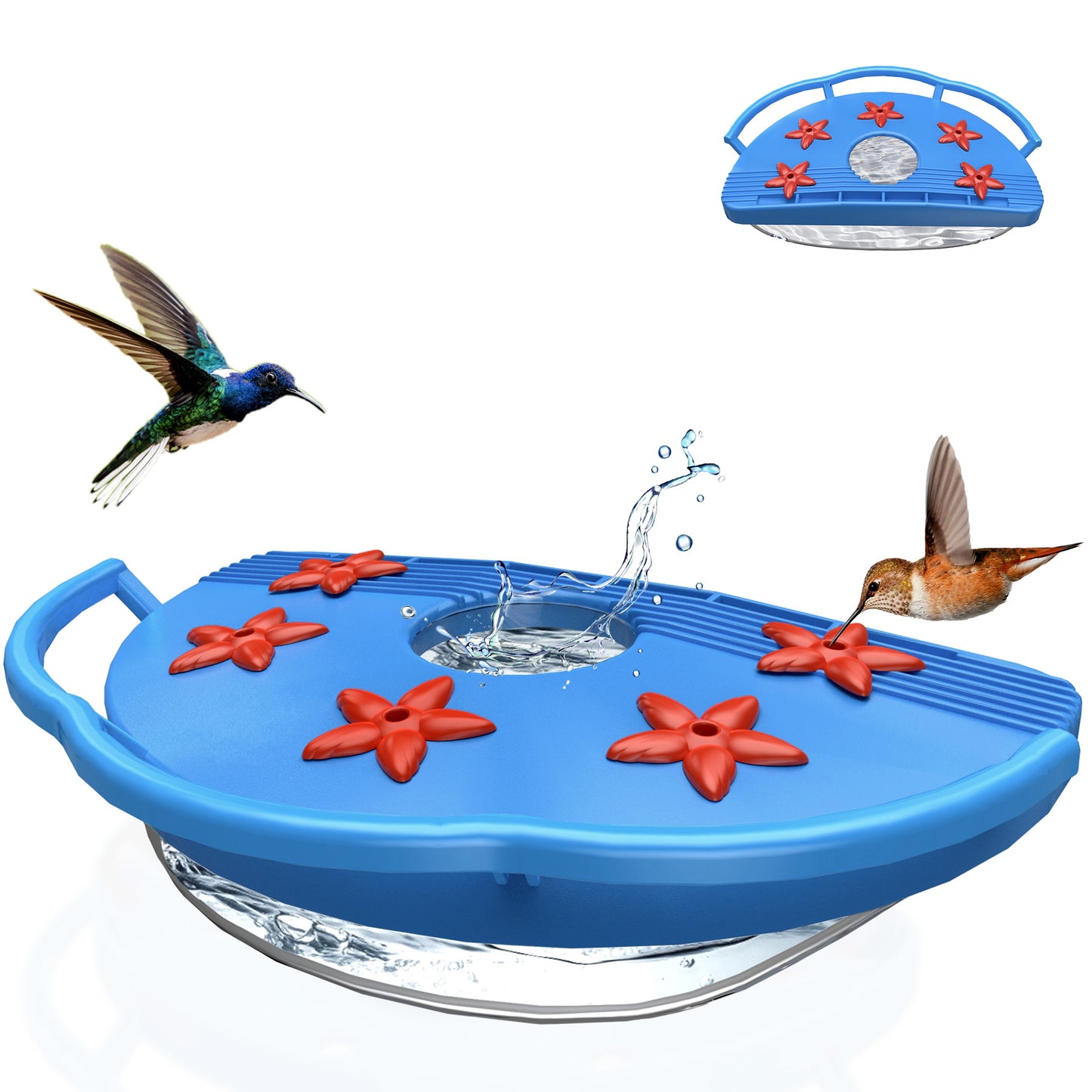 Birdock 5 Feeding Ports Hummingbird Feeder for Outdoor