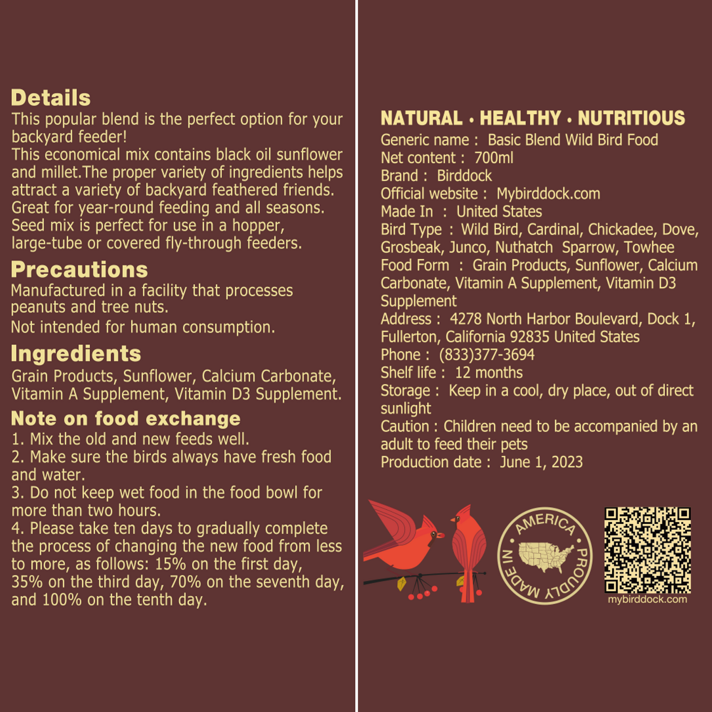 Birdock Basic Blend Wild Bird Food