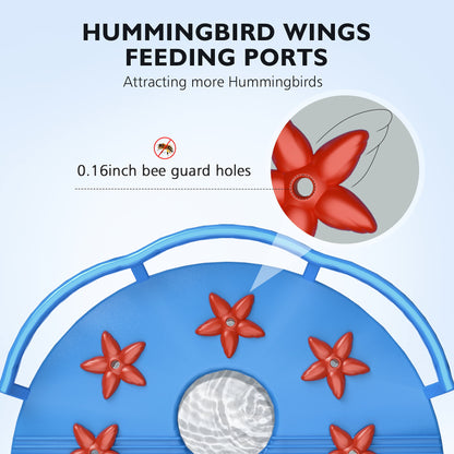 Birdock 5 Feeding Ports Hummingbird Feeder for Outdoor